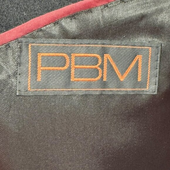 PBM 100% Camel Hair Black Blazer Mens Size 46L - Picture 3 of 7